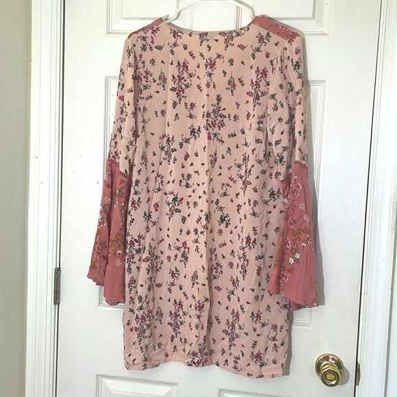 SUMMER SALE🔥🔥 Cute Bohemian Summer Peach Floral Dress Size Medium - Picture 7 of 7